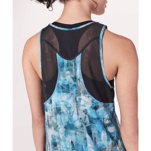 LULULEMON Sculpt Tank II Sz 2 Sun Dazed Multi Blue Super Dark - Picture 2 of 6